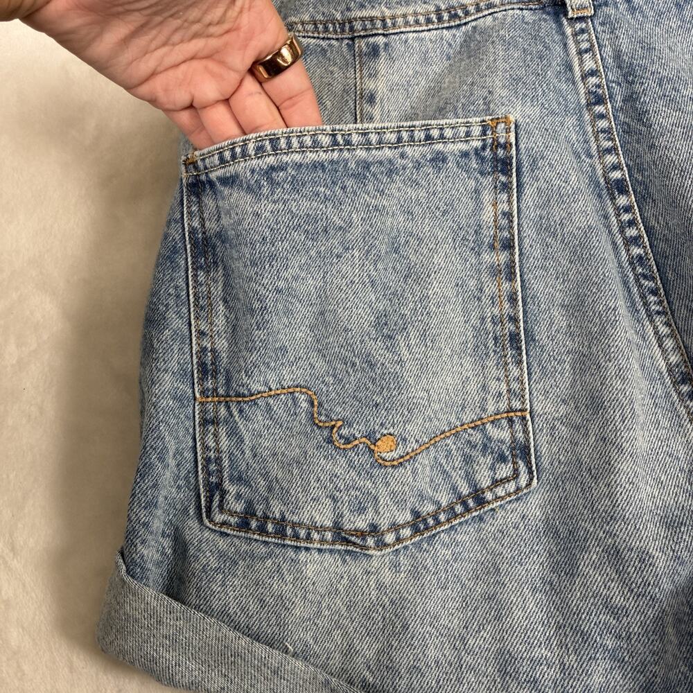 Free People We The Free Ziggy Shortalls Denim Jean Shortalls Overalls Short XS - Picture 10 of 13
